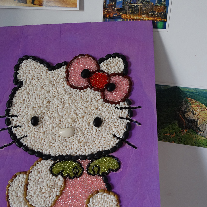 天下第香五谷杂粮粘贴贴画手工diy种子米画生日其他特色工艺品