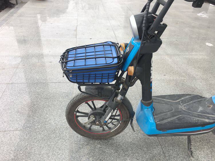 适用于雅迪雅迪捷捷安特133s电动车车篮加粗加厚带盖电动车车篮