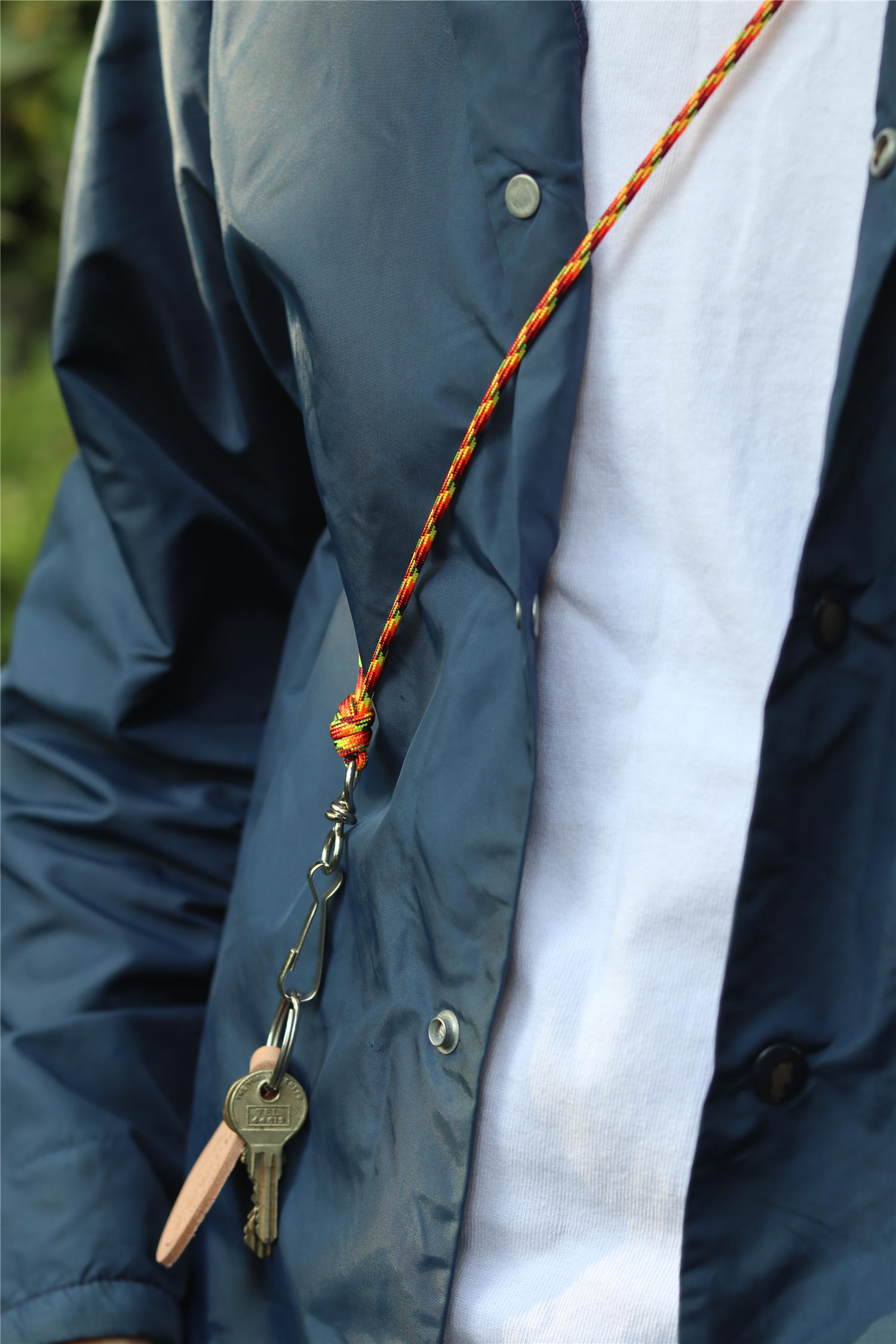 美产伞兵绳公司门禁卡吊挂绳钥匙绳防丢钥匙扣 lanyard 罡风制造