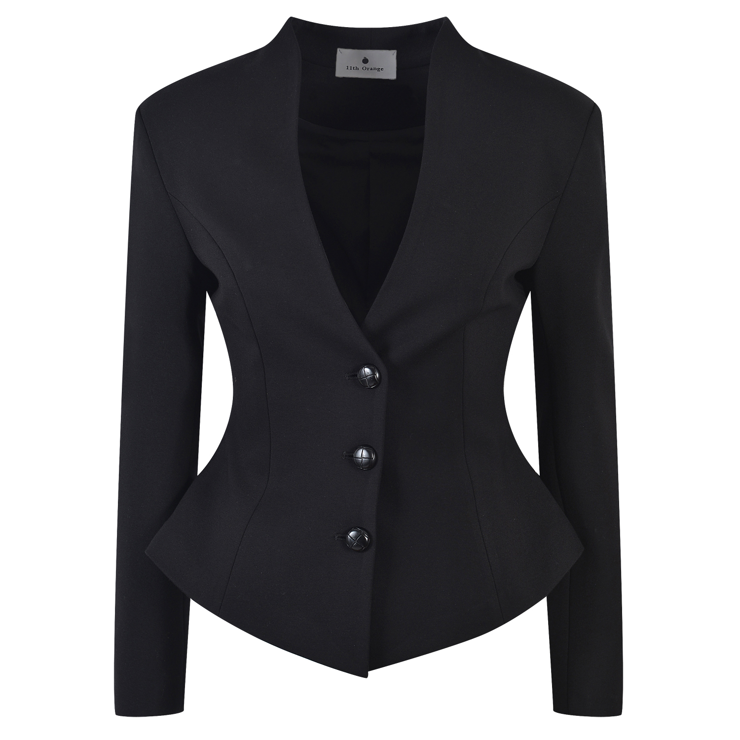 黑色职业西装套装:小个子女生的职场秘密武器