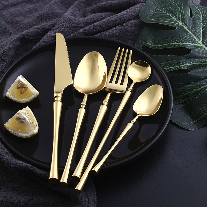 刀叉英国polylon不锈钢套装西餐餐具金色牛排三件西餐餐具套装