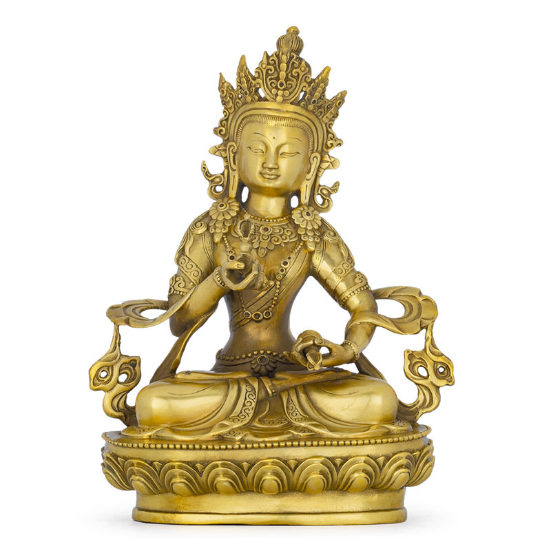 福佑佛具纯铜12寸藏传金刚萨埵佛像密宗普贤菩萨家用供奉摆件