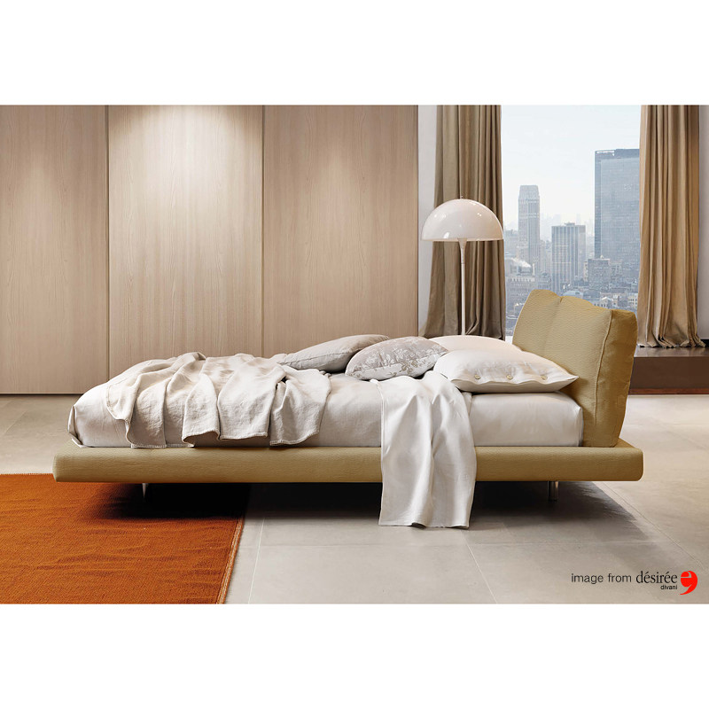 现货原装进口意大利desiree北欧欧意简约ozium真皮双人床皮艺床