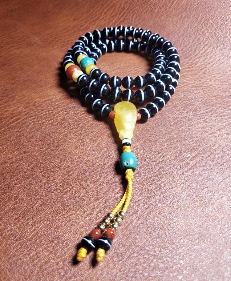 药师精品天然一线玛瑙佛珠配饰一套108粒念珠菩提