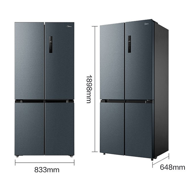 midea美的bcd513wtpzm十字四开开门变频无霜净味节能厨房冰箱