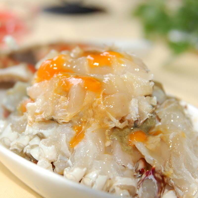 温州特产腌制海鲜江蟹生梭子蟹咸蟹块醉蟹温州小吃即食450克包邮