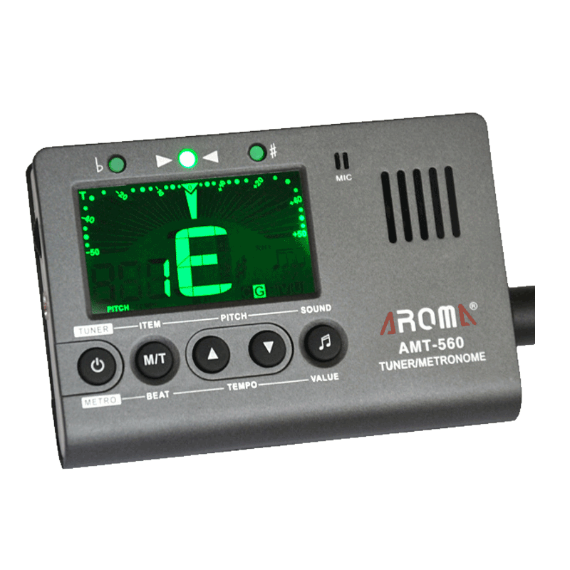 aroma电木吉他专用校音器贝电子调音小提琴定音调音器