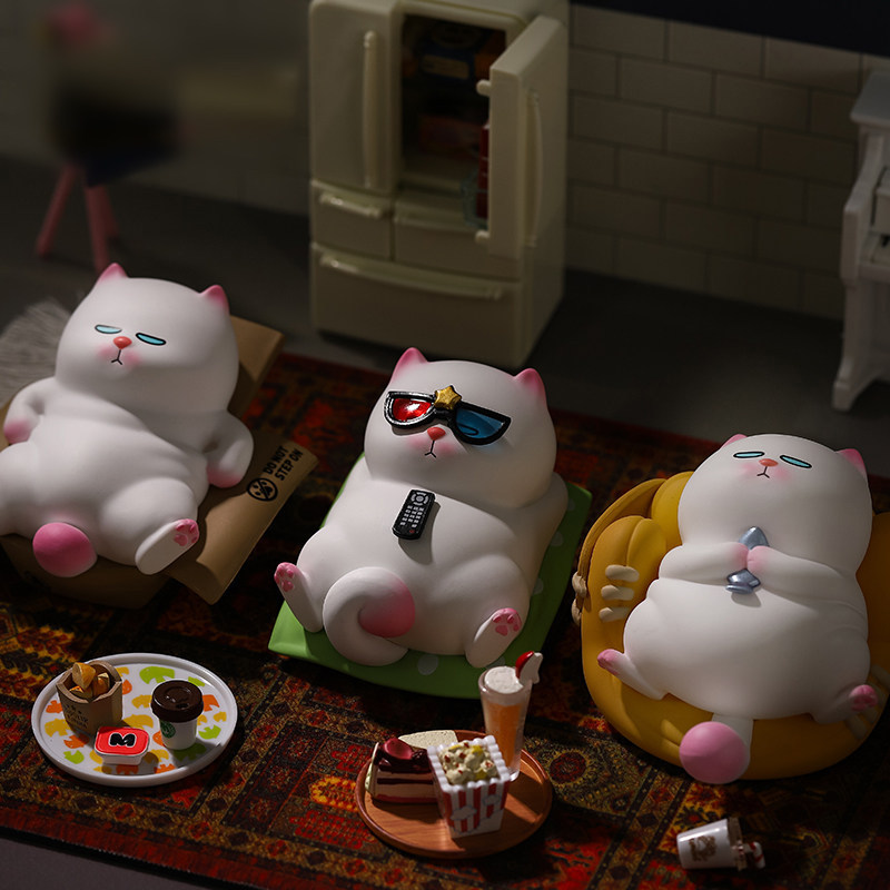 vivicat懒坐系列盲盒泡泡玛特popmart潮玩猫咪公仔潮玩盲盒