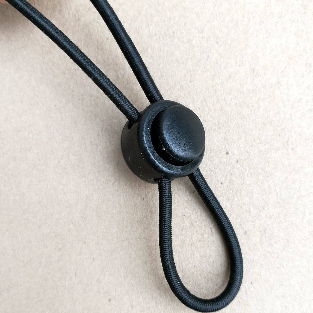 sbs黑色双孔绳扣塑料带扣绳子收缩手工diy挂扣