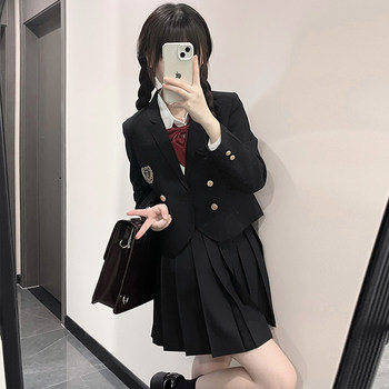 Huaqianzhu New Products Short Suit Xingyu High Double-breasted Suit Original JK Uniform Jacket Autumn Top