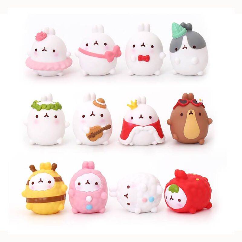 现货韩国正品molang小兔子度假系列可萌物爱公仔手办食玩盲盒摆件