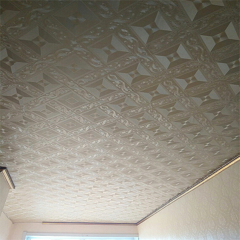 棚顶天花板墙纸壁纸自粘防水防潮pvc自贴贴纸墙贴