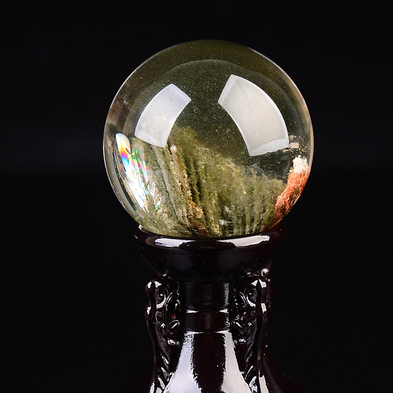 摆件幽灵水晶金字塔财运异象聚宝盆家居风水摆件