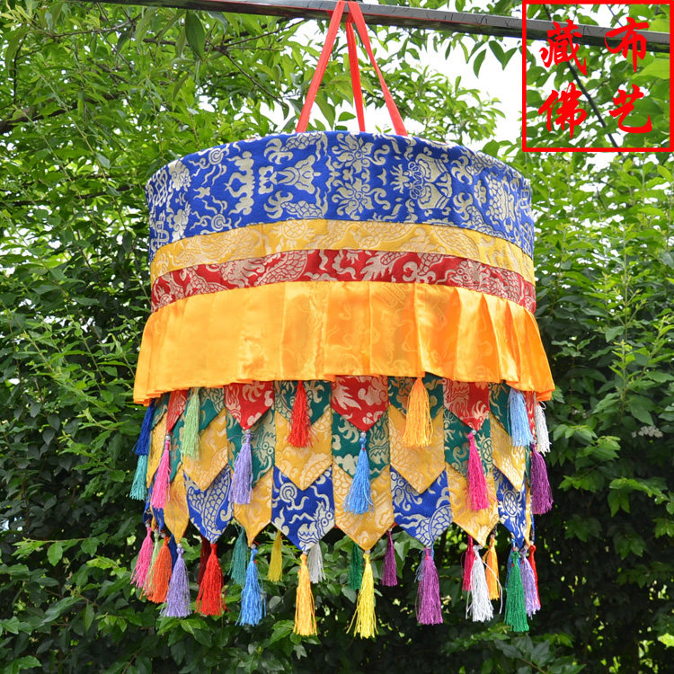 藏传佛教寺庙佛堂装饰龙布宝胜利幢宝幢幢幡顶盖圆形其他