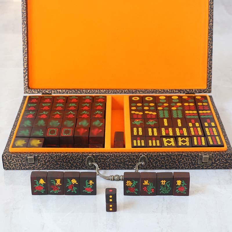 红木麻将将牌大红酸枝实木质家用手大号个性家用麻将