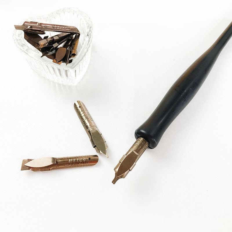 进口意大利哥特英文书法brausebandzug平尖平头笔尖其它功能笔