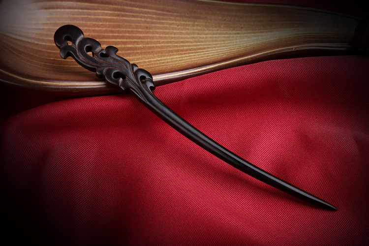 古典黑檀木发簪复古风乌木簪子木质盘发饰发钗子汉服配饰