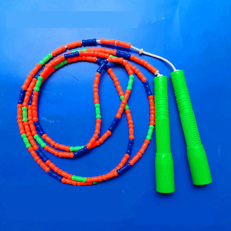 包邮龙花竞技跳绳骨珠节七彩竹节儿童学生比赛跳绳