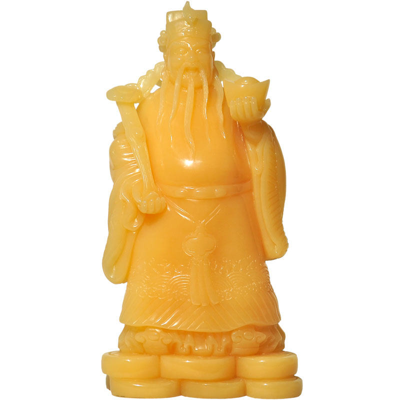 天然玉石财神爷摆件佛像家用客厅招财文财神像摆件
