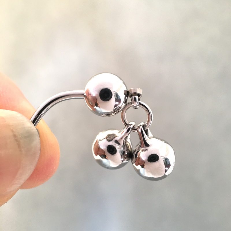 铃铛穿孔美女阴环唇环性感穿刺饰品进口钛钢其它首饰