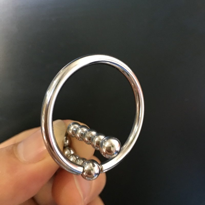 滚珠穿刺人体锁精防敏套环pa男性穿孔钛钢其它首饰