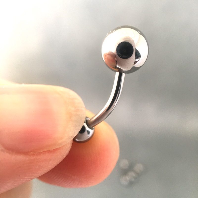 穿刺饰品g23纯钛弯杆脐钉脐环男性pa环阴环其它首饰
