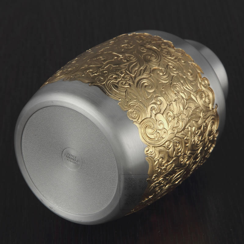 皇家雪兰莪royal selangor24k镀金茶叶罐4454e/4453e马来西亚锡器