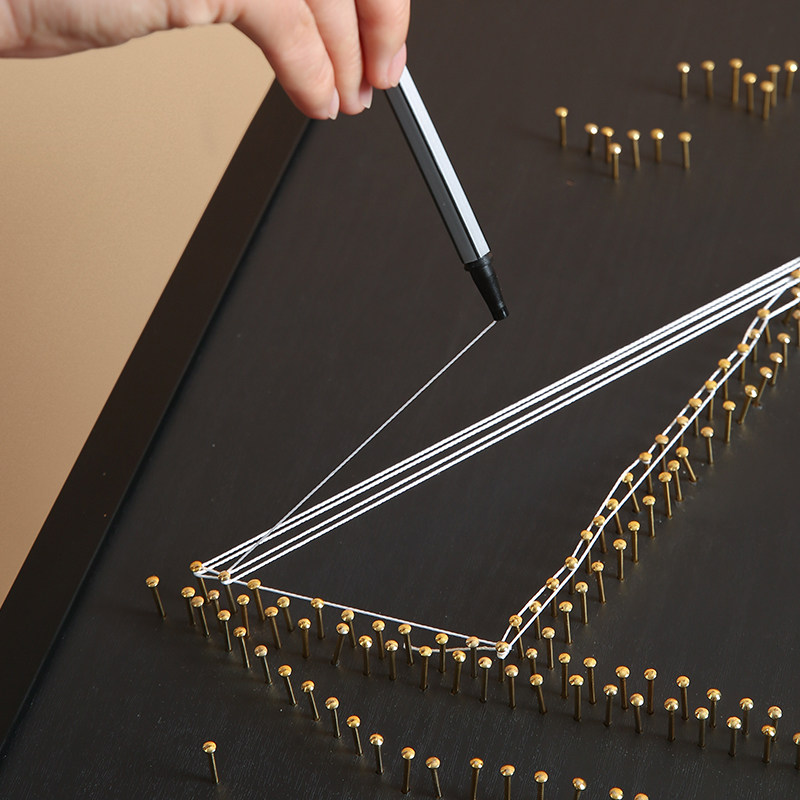 创意弦丝画帆船礼物生日制作彩色包制作材料diydiy