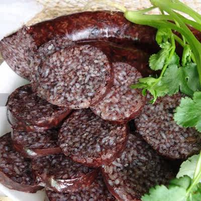 猪血粑血湘西怀化特产血粑农家自制糯米血糍年糕