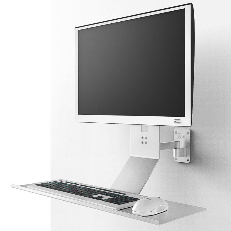 支架昊雄电脑显示器壁挂旋转键盘鼠标一体架站电视机架