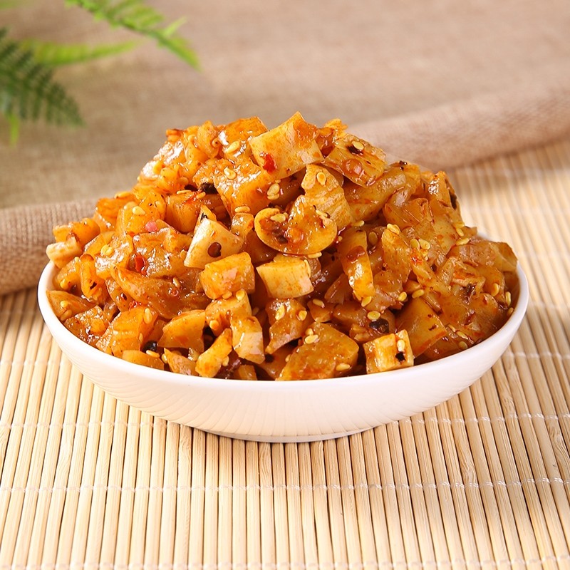 四川麻辣清淡榨菜瓶装香脆萝卜干下饭佐餐开胃腌制农家特产350g