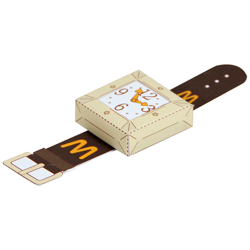 3d儿童简易手工劳动折纸模型diy立体折纸26个英文字母w手表watch