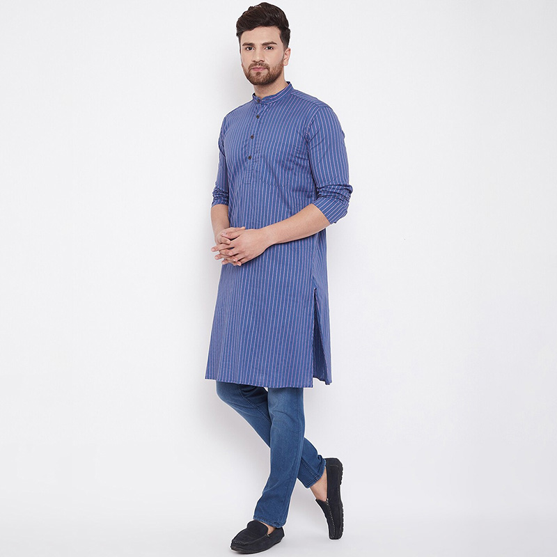 印度传统民族风纯棉服饰中长款薄款长袖男士休闲其他民族服装