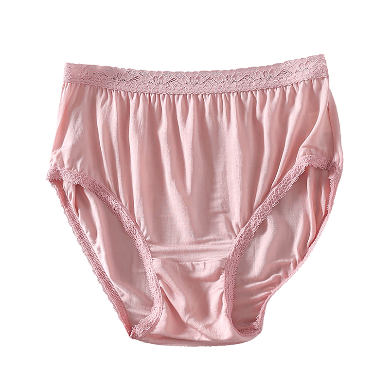 高档桑蚕蚕丝女士真丝针织蕾丝蕾丝花花边三角裤女三角裤