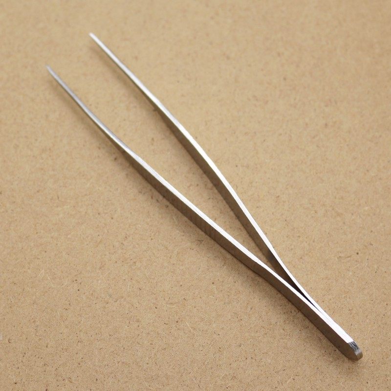 包邮特价不锈钢镊子长镊子加厚加长30cm圆头前端带齿大镊子长镊子