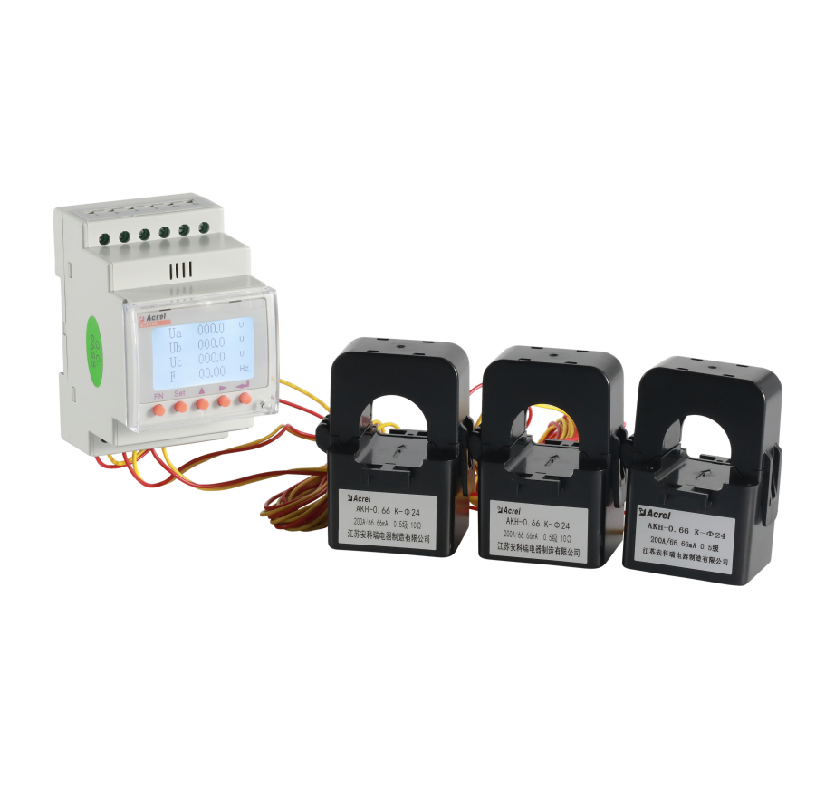 三相四线有功电能表acr10rd24te4外置3个200a开口电流互感器电表