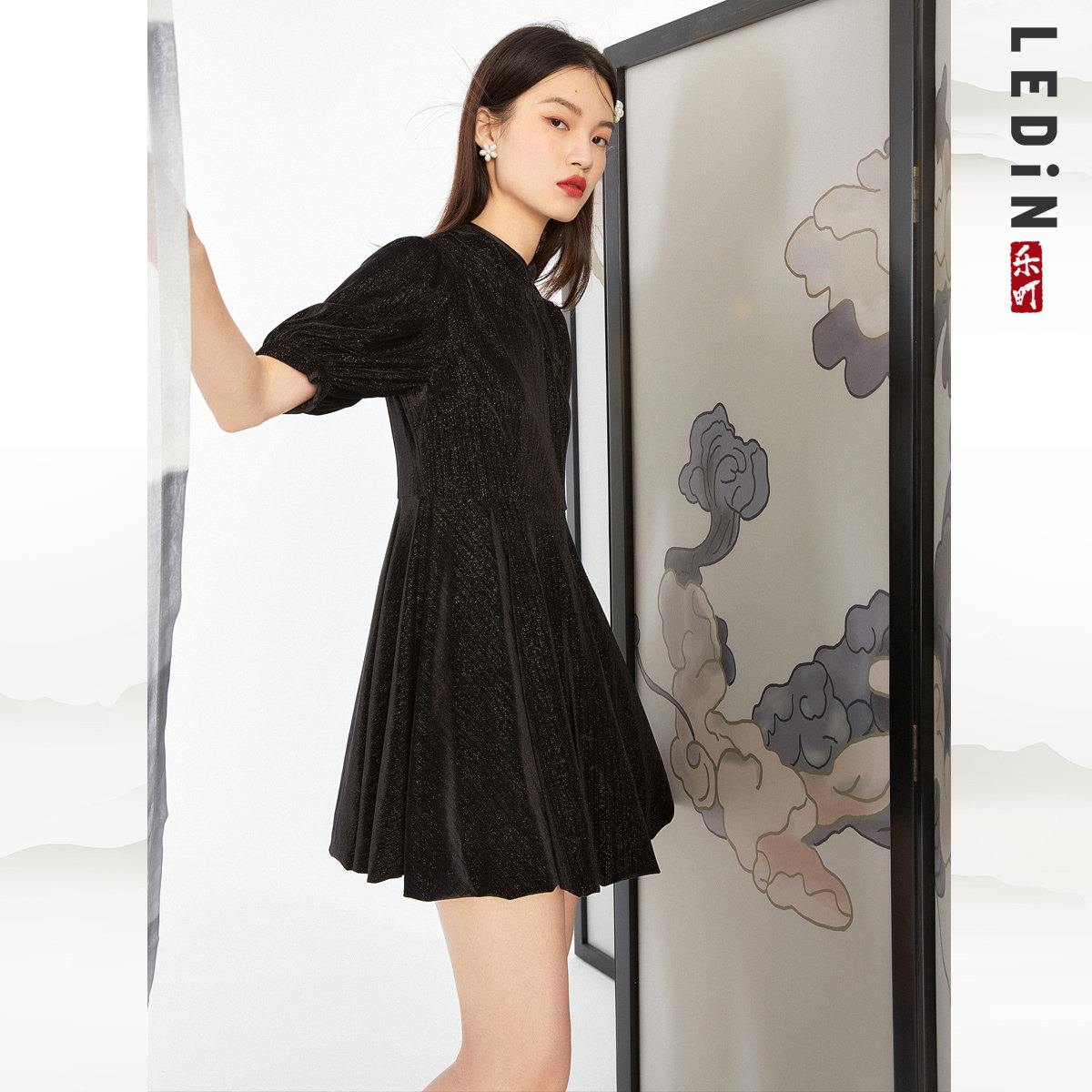 连衣裙山海经系列乐町2020新款秋季女装可爱旗袍连衣裙