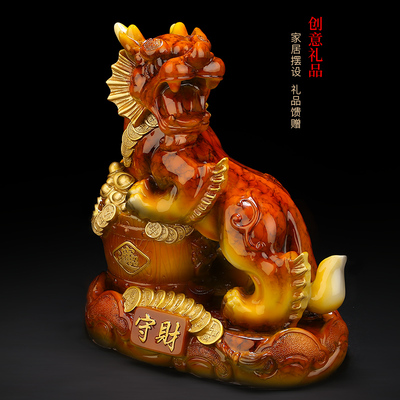 吉善缘聚财貔貅招财貔貅摆件门口家居工艺品客厅装饰品0527