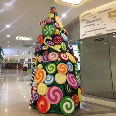 圣诞节大型糖果圣诞树3米高商场商场美陈陈列橱窗布置落地道具节日
