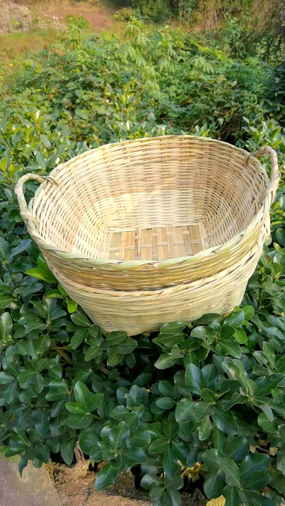 竹编竹篓箩筐鸡蛋筐枣筐火锅置物筐收纳超市干货竹编
