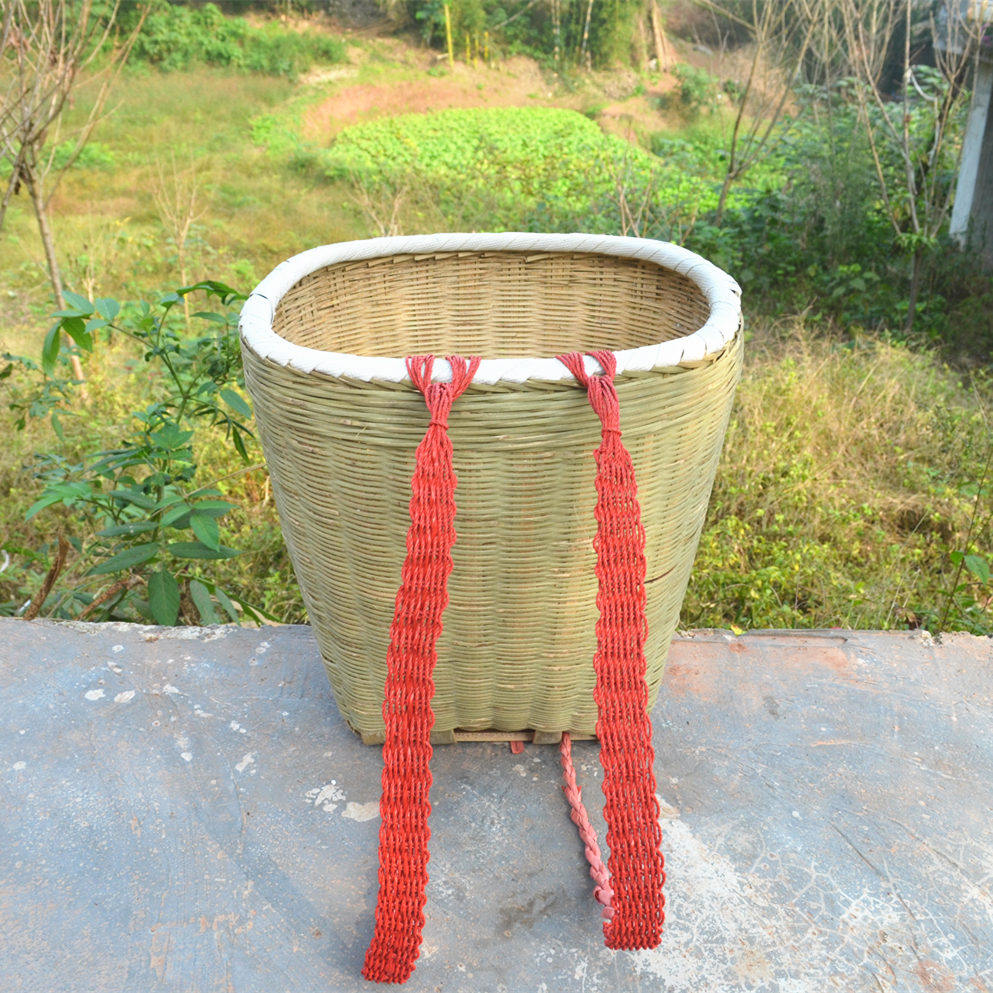 四川手工竹编背篓白边竹背篼背兜大人成人家用竹编