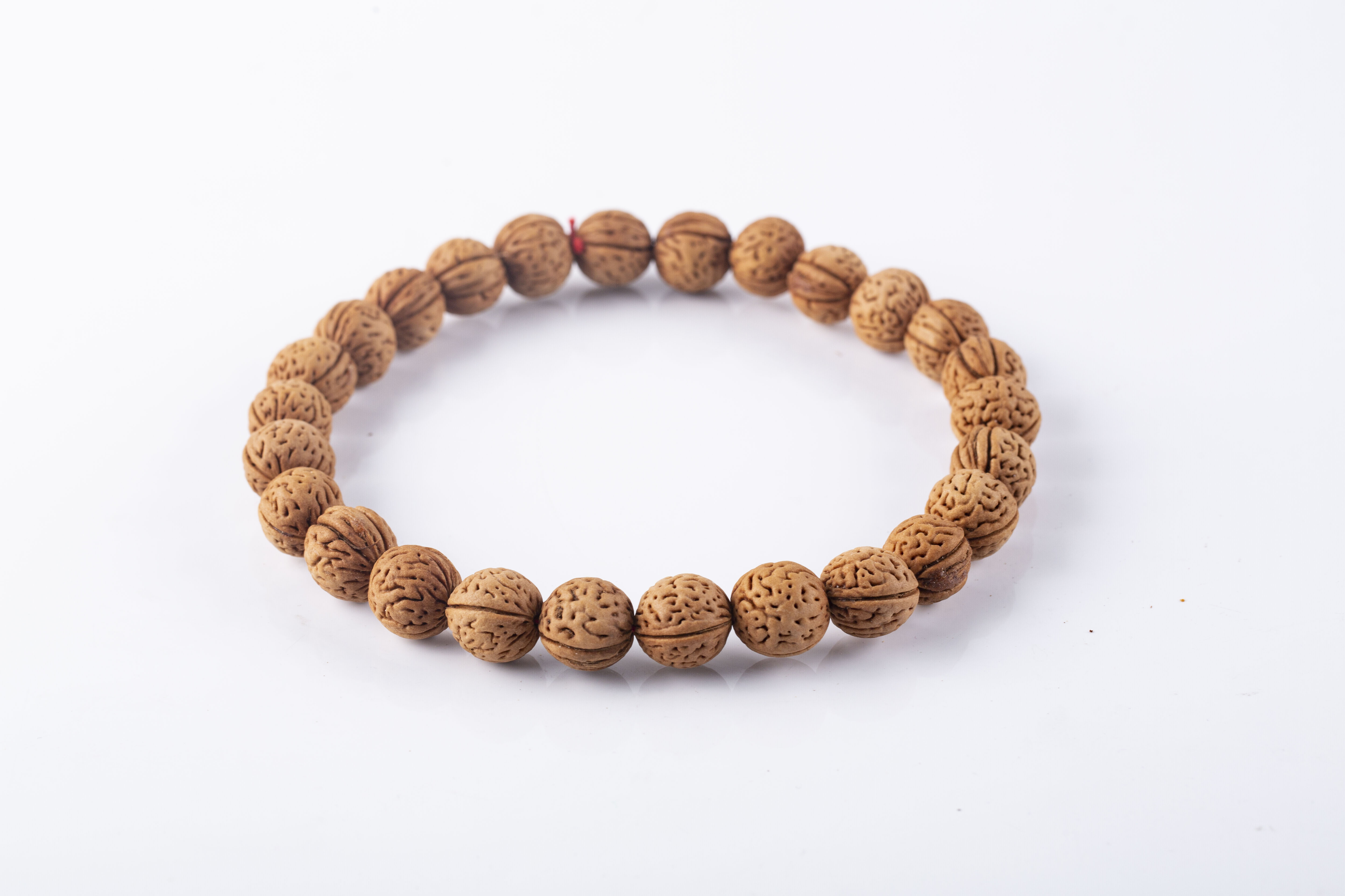 桃核手串脑纹文玩手链圆桃胡手串野生男女手持佛珠