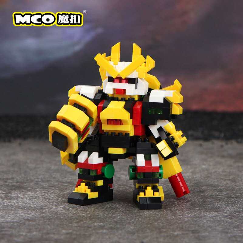 mco魔扣小颗颗粒益智积木青龙白虎朱雀玄武机甲塑料积木