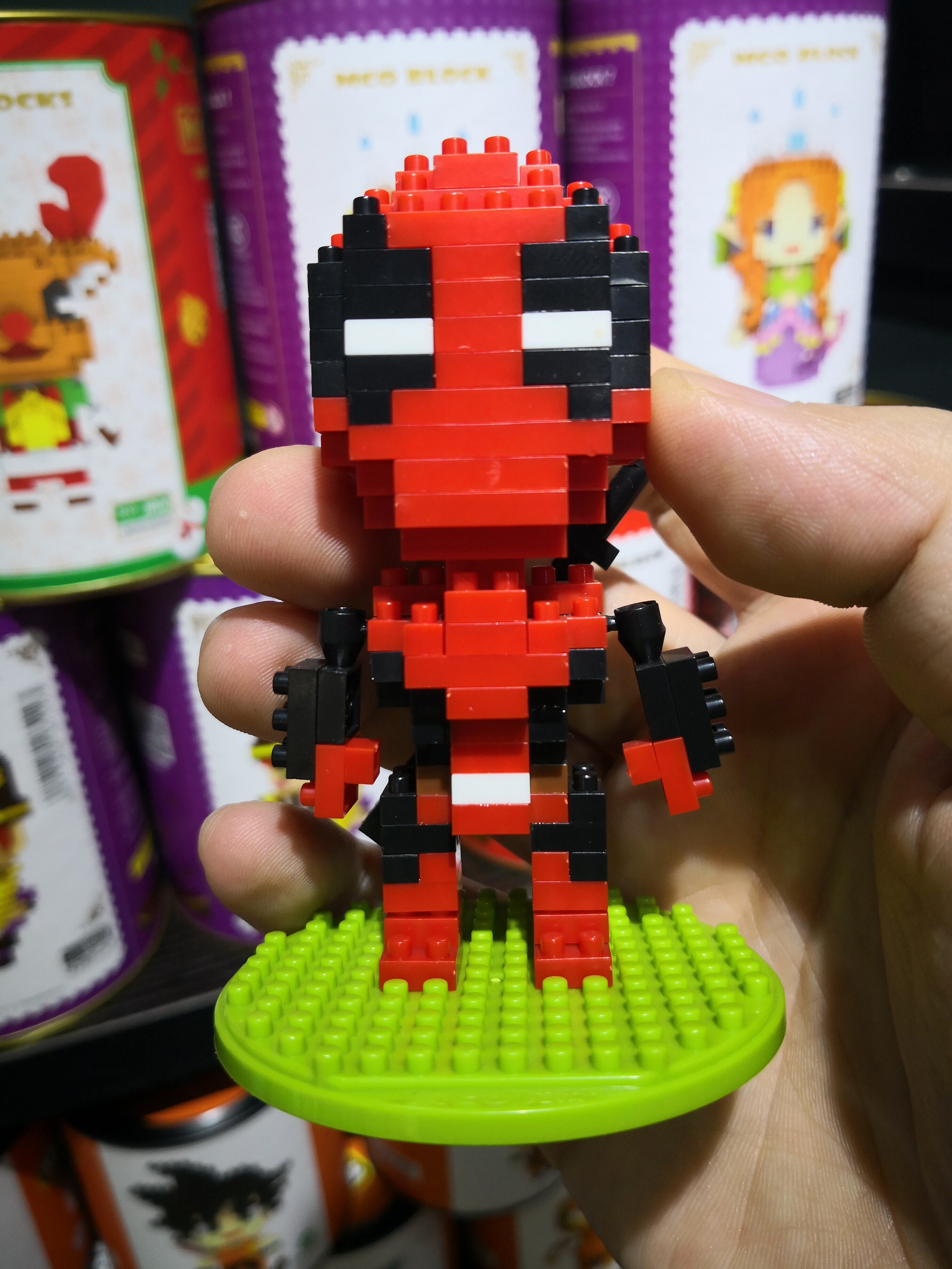 积木mco魔扣漫威威联盟英雄死侍小颗颗粒男孩女孩塑料积木