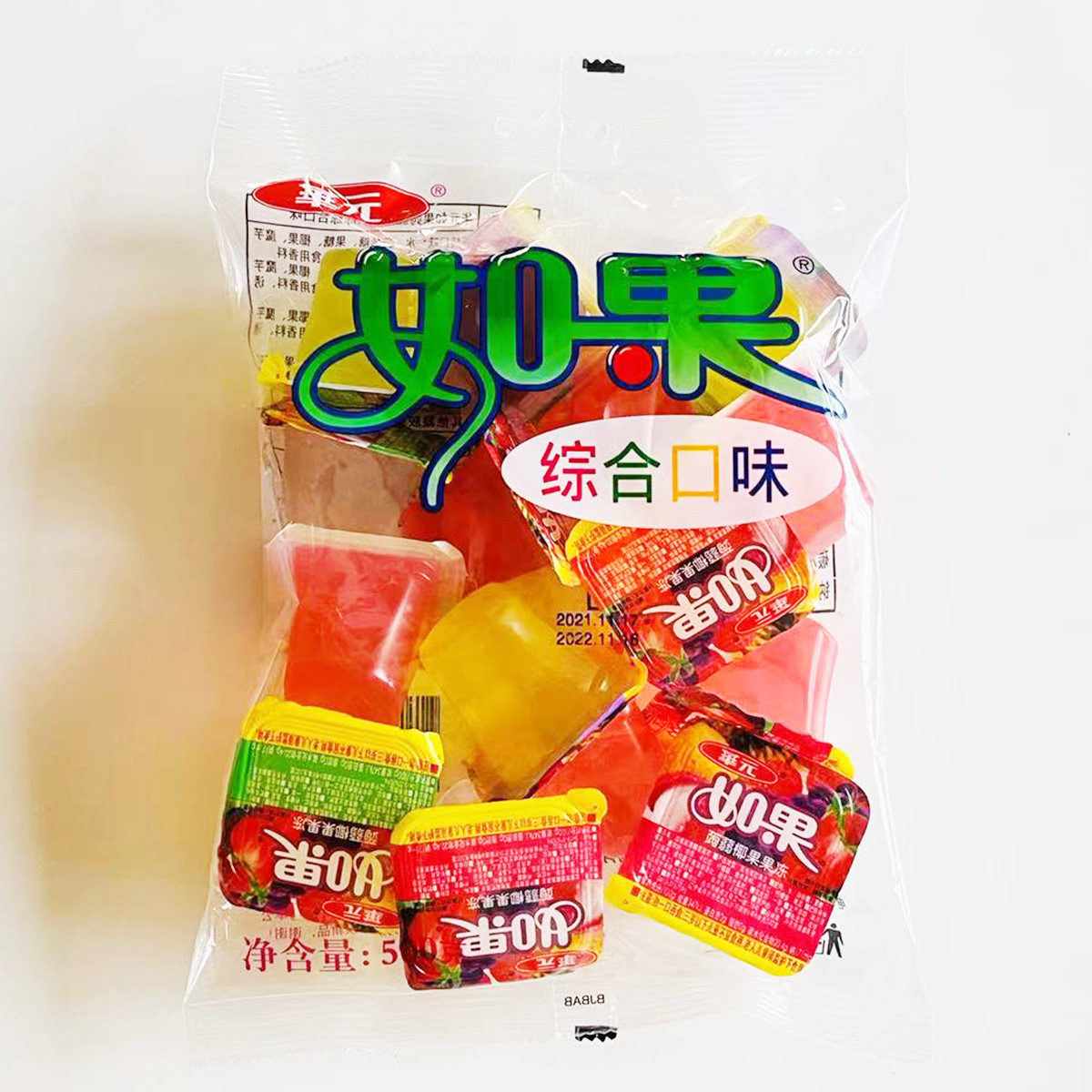 果冻台湾华元如果综合葡萄荔枝椰果果肉散装果冻