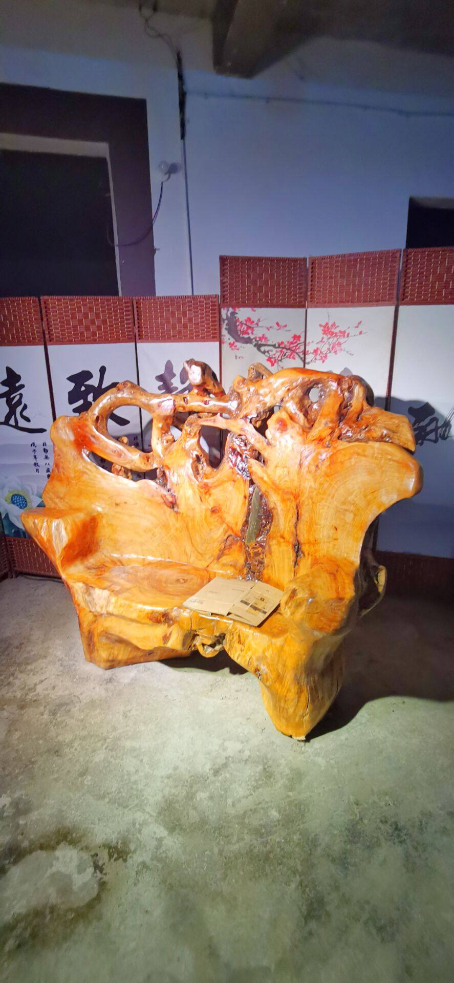 椅子原生态整体树根根雕背椅实木凳子大板主人根雕凳子