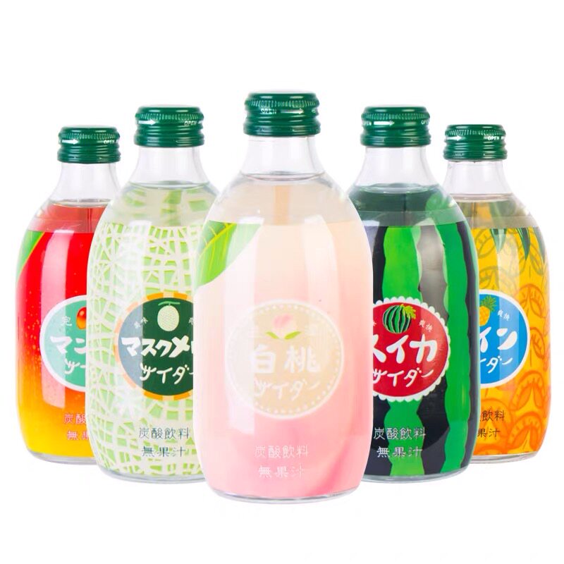 饮料碳酸日本进口木村达摩招财猫苏打水网红300ml碳酸饮料