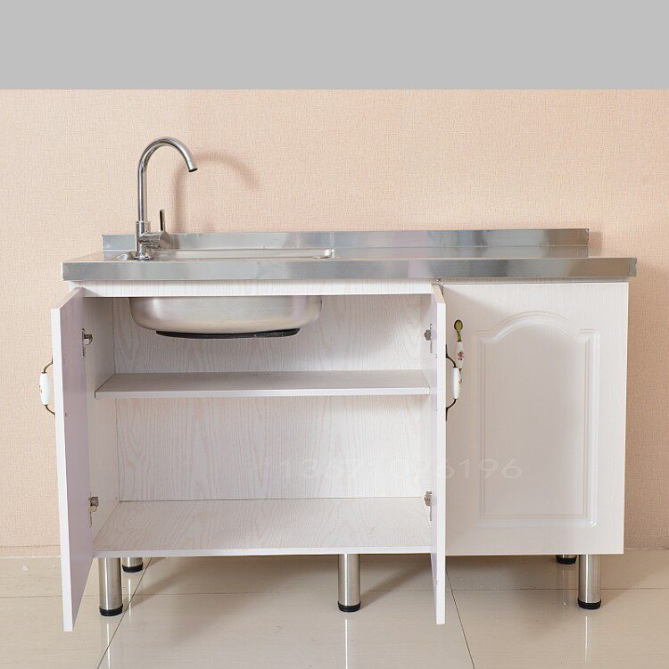 家用组合洗菜洗碗水龙头柜子简易水盆水池水槽餐边柜