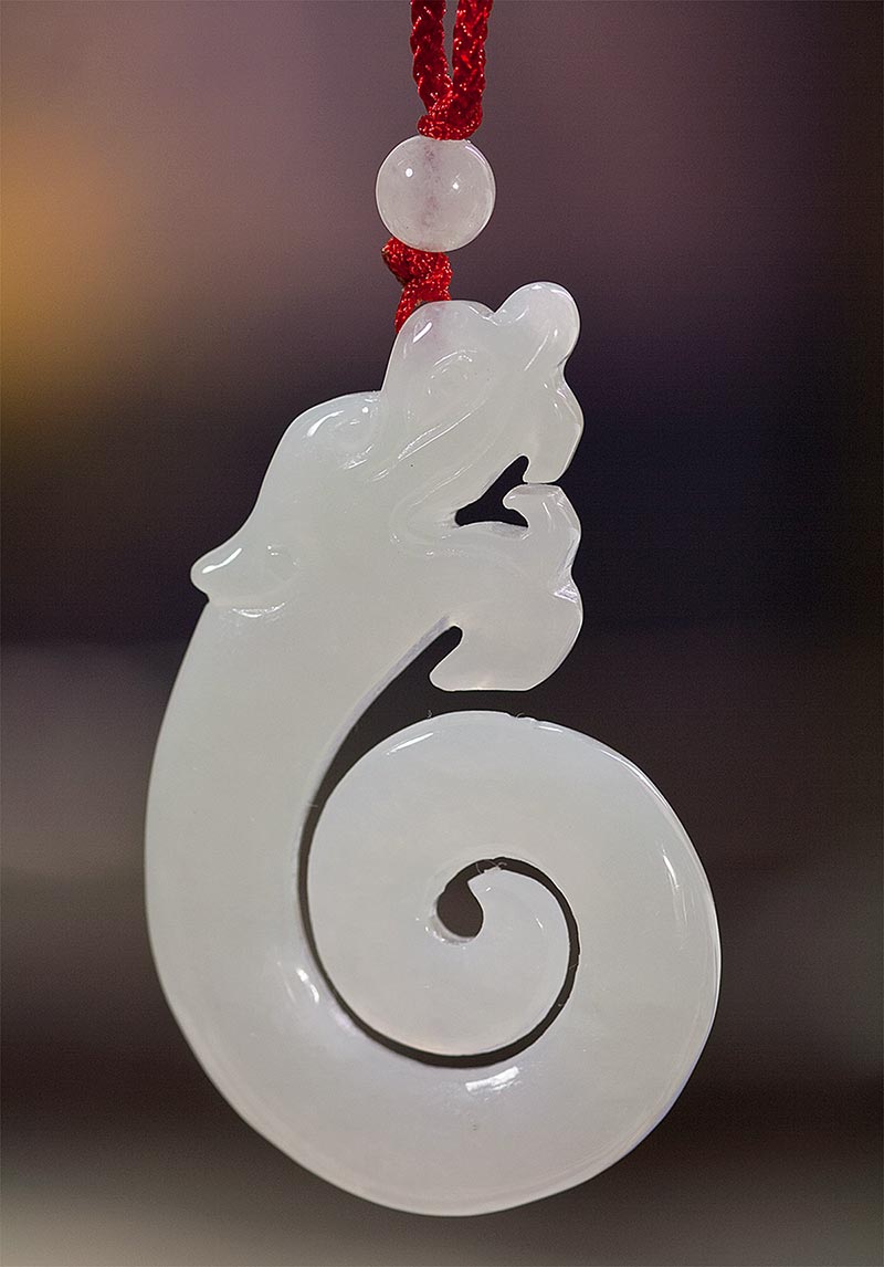 玉龙吊坠情侣项链挂坠天然挂件钰达翡翠项坠颈饰