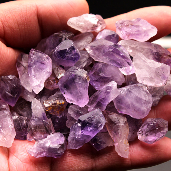 水晶原石灵昌天然紫水晶摆件小晶矿石标本能量摆件